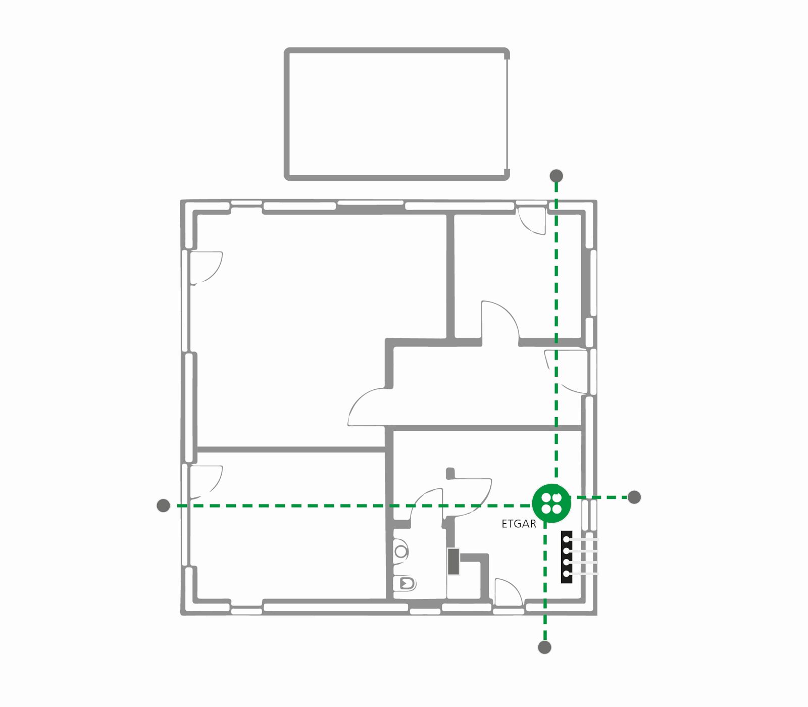 Einbau des ETGAR Bauherrenpaketes während der Rohbauphase